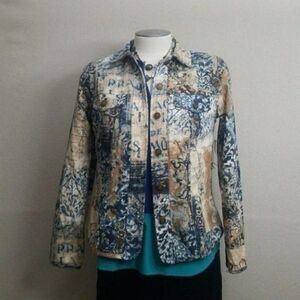 Fibers Boutique Printed Denim Jacket